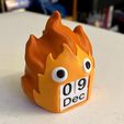 IMG_3484.jpg Chibi Calcifer Fire Demon Mini Calendar Bookshelf Decor