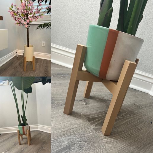 Pentagon Plant Pot Holder (aka Plant Sticks) 3D model