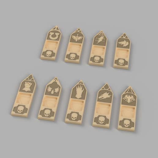Space Marine First Founding Chapter Wound Markers for Warhammer 40k 3D model