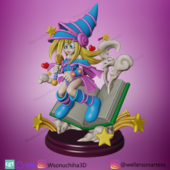 cover1.png STL file toon dark magician girl figure - yugioh・Design to download and 3D print