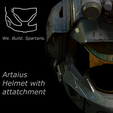 close-up.png Artaius helmet with attachment 3d print file