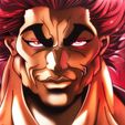 Yujiro-4.jpg Baki: Yujiro Hanma - Litografia com moldura