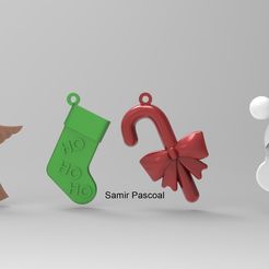 Enfeites Natal_4.jpg Archivo STL Navidad, decoración navideña・Modelo imprimible en 3D para descargar
