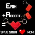 promo3-min.jpg Pixel Heart Keychain for St Valentine Lovers Gift