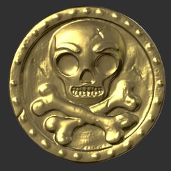 ZBrush-Document.jpg Fichier STL gratuit Doblon - Doubloon - Moneda de oro Pirata - Pièce d'or Pirate・Modèle à télécharger et à imprimer en 3D