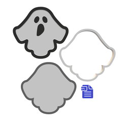 STL00998-1.png 3D file 3pc Ghost Bath Bomb Push Mold・3D printing design to download