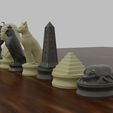 untitled32.jpg Ancient Egypt Chess Pieces 3D Print OBJ 3MF