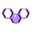 Set_of_3_Inverse_Wall_Mount.stl Minifig Hexagons - Extended Edition