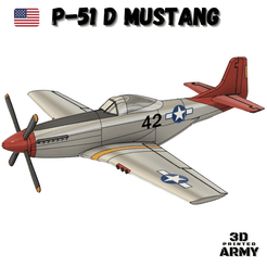 25.png Télécharger le fichier STL North American P-51 D MUSTANG • Objet pour impression 3D, AVIATIONandSPACE