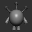 t3.jpg Cute Yellow Four-Eyed Alien Toy  3D Print Model