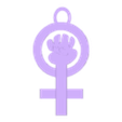 Llavero-Feminista.stl Feminist fist - key holder, pendant - Logo feminism, feminist struggle - fist