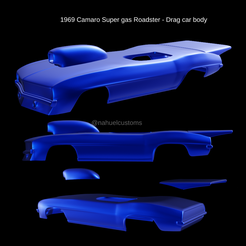 1969 Camaro Super gas Roadster - Drag car body es a Archivo STL 1969 Camaro Super gas Roadster - Carrocería de coche de arrastre・Plan de impresora 3D para descargar, ditomaso147