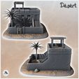 4.jpg Desert house with wooden roof shelter and palm trees (8) - Canyon Sandy Landscape 28mm 15mm RPG DND Nomad Desertland African