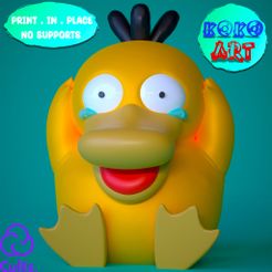 1.jpg Fichier STL Impression Psyduck en place・Design pour imprimante 3D à télécharger