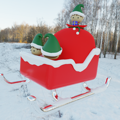 Trineo2.png Sled With Elves