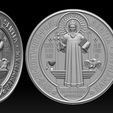 A21.jpg 3D Printed Model of Saint Benedict Medal 1 Side