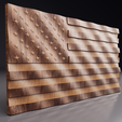 0001.png USA Wavy Flag - CNC Files For Wood, 3D STL Model