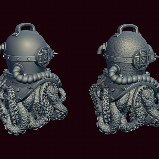 09-4.png Diving helmet with octopus