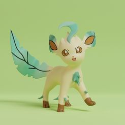 leafeon-2.0-render.jpg STL file Pokemon - Leafeon (New Version!!!)・3D print model to download