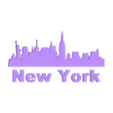 New York_all.stl Wall silhouette - City skyline Set