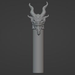Dragon_Stash-01.png Fichier 3D gratuit Cane Stash - Tête de dragon - soutenue・Modèle à télécharger et à imprimer en 3D