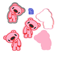 STL00731-1.png 1pc & 3pc Gloomy Bear Bath Bomb Mold