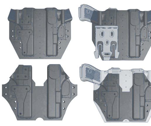 Glock 19X Gen 5 OWB Level 2 Retention Vacuum Molds + Trim Jigs + Real-Size Scan Gun Package