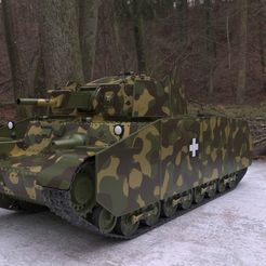 Base1.jpg OBJ file 41M Turán - Hungarian WW2 Medium Tank・Model to download and 3D print