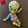 ZombieImage05.png Halloween Zombie Flexi Print-In-Place + figure & keychain