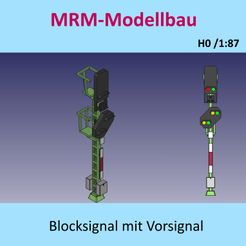 Blocksignal-mit-Vorsignal.jpg BLOCK SIGNAL WITH PRE-SIGNAL DB - H0 KIT