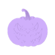 pumpkin_02.stl Magnetic Halloween Jack-o'-lantern Coaster Set
