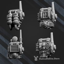 PEC CRT Download file Imperial Guard Backpack bits x4 • 3D print design, DakkaDakkaStore