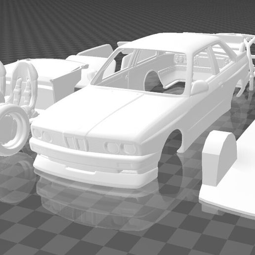 Captura-de-pantalla-2026-01-01-200802.jpg BMW M3 E30 DTM 1986 – Detailed Separate Parts Racing Model Kit – STL for 3D Printing