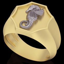 keyshot-jewelry-scene-setup-set-3.10434.jpg Файл STL Кольцо с морским коньком・3D-печать дизайна для загрузки