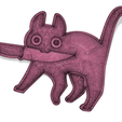 Gato-con-Cuchillo.png Cat with Tender Knife in Low Relief: Fast and Economical Printing!