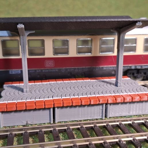 H0 Double Edge Platform Roof Module1 4colors FDM