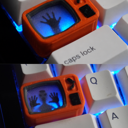 Horror TV Keycap (NO AMS, NO SUPPORT required) 3D model