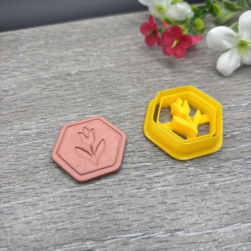 HEXAGON FLOWER CLAY CUTTER. HEXAGON FLOWER CLAY CUTTER