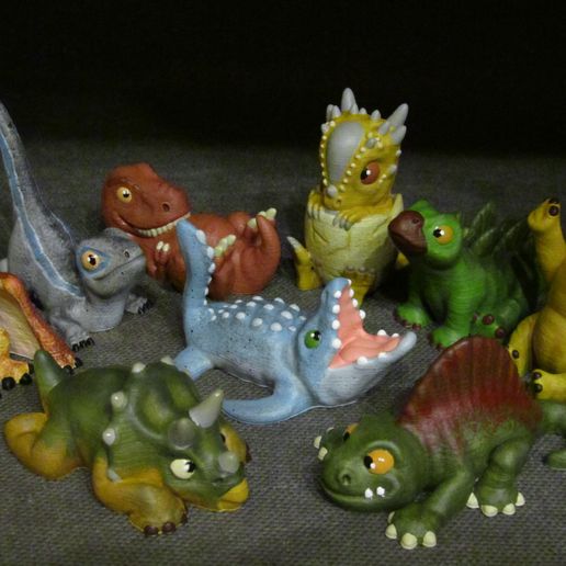 Dinosaurus Painted.JPG Descargar archivo STL T-Rex (Easy print no support) • Diseño para imprimir en 3D, Alsamen