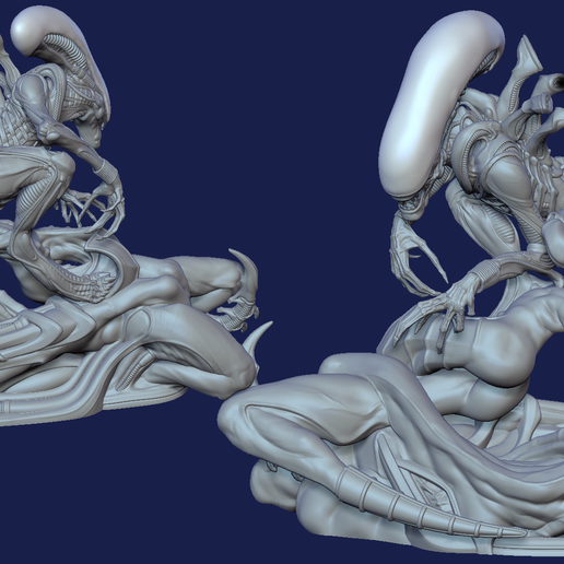 2c.png 异形 Xenomorph - 优雅的奇幻生物雕像