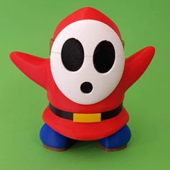 4efdd2f969559e8b1c92e99f32ded48e_preview_featured.jpg Archivo STL gratis Shy Guy de los juegos de Mario - Multi-color・Plan imprimible en 3D para descargar