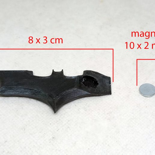 🧲 Batarang fridge magnet (print in place No Supports)・ STL File for 3D ...