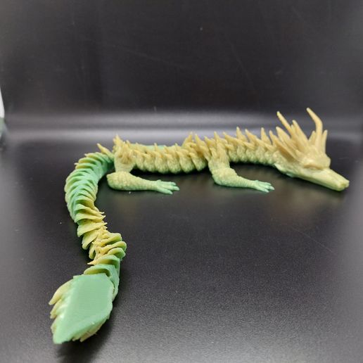 3D Printed Flexy Furry Dragon - Articulated Flexi Dragon - Print In ...