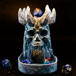 P1090270.jpg STL-Datei IceSkull Dice Tower 3d printable model DnD・3D-druckbares Design zum Herunterladen