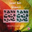 Leaf-Set-Stencil.jpg Fichier STL Pochoir pour le jeu de feuilles・Idée pour impression 3D à télécharger