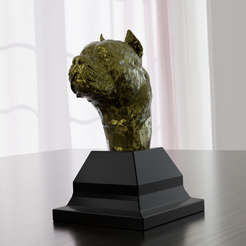 5.png Fichier 3D Trophée de la tête de taureau américain・Objet imprimable en 3D à télécharger