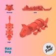 FLEX-WAD-3.jpg Archivo STL ARTICULATED WOLF AND DOG・Diseño de impresión en 3D para descargar
