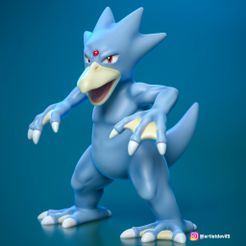 golduck2.jpg STL file Golduck pokemon・Template to download and 3D print