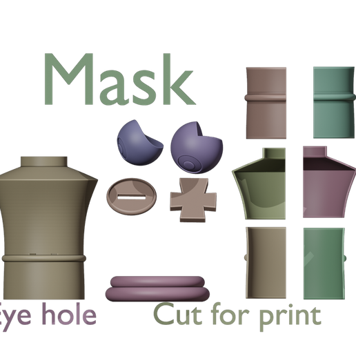 Parts2.png Kinger Helm Maske Cosplay digitaler Zirkus