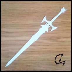 Bloodwars 2h sword_bookmark_1a.jpg Free STL file Bloodwars Two-handed Sword Bookmarks・Object to download and to 3D print